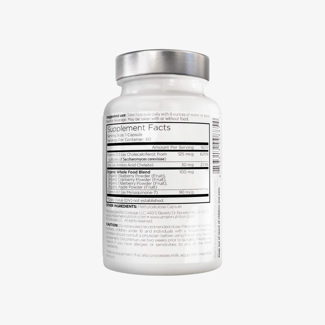 Amen Vitamin D, K2 & Zinc - Image 4