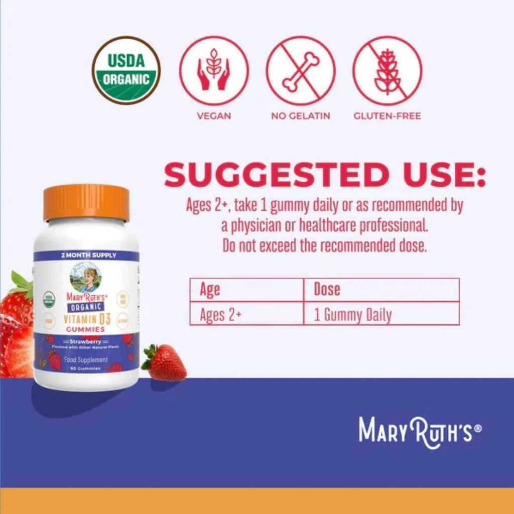 Vitamin D3 Gummies - Strawberry - Image 3