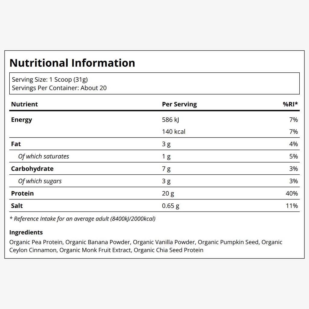 Banana Cinnamon Plant Protein Powder - Image 2